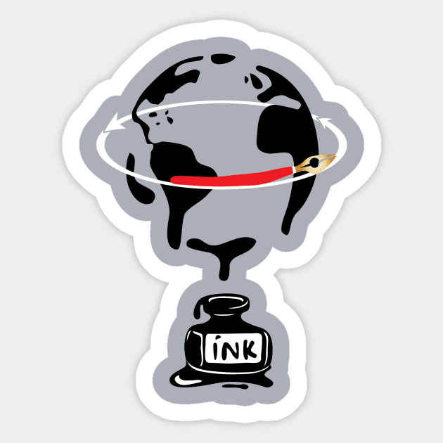 Around the World Sticker by martinussumbaji